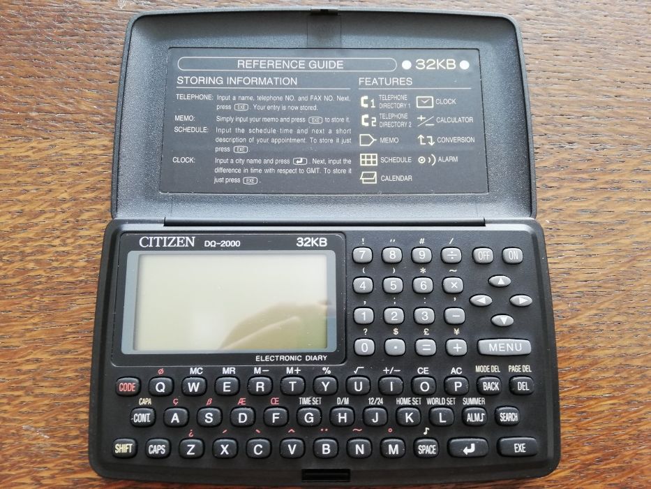 Citizen DQ-2000 Electronic Diary 32KB elektroniczny notes komplet