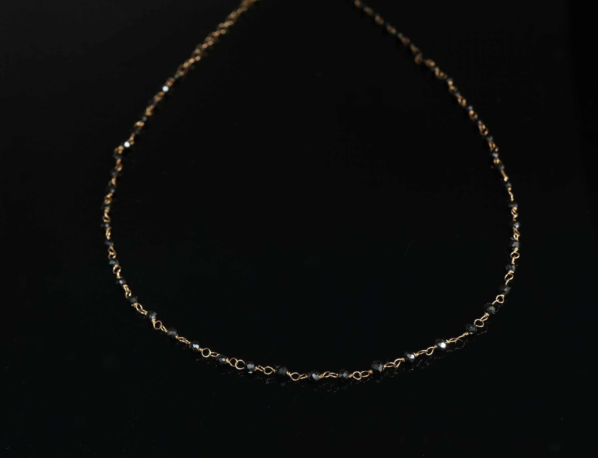 Złoto 585 - złoty łańcuszek z kuleczkami
