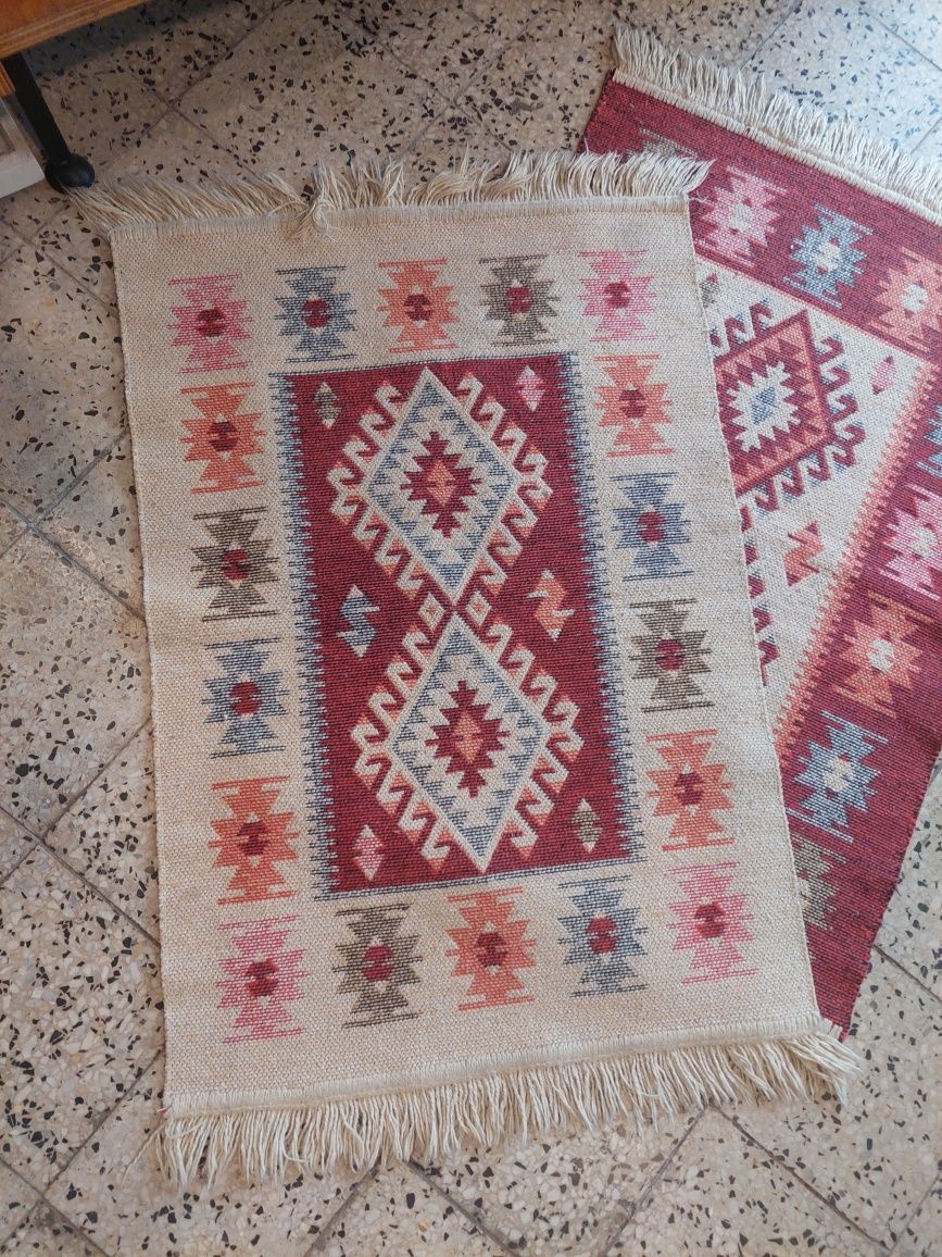 Chodnik dywanik kilim z wełny lata 70