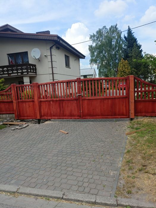 Płot brama furtka ogrodzenia drewniane