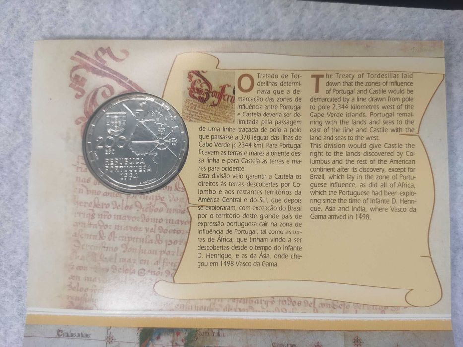 Moeda de 200$ - 26.5g PRATA 0,925 - Partilha do Mundo 1994