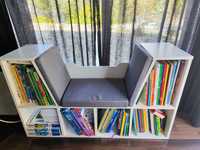 Estante com Assento 6 prateleiras - Livraria Infantil