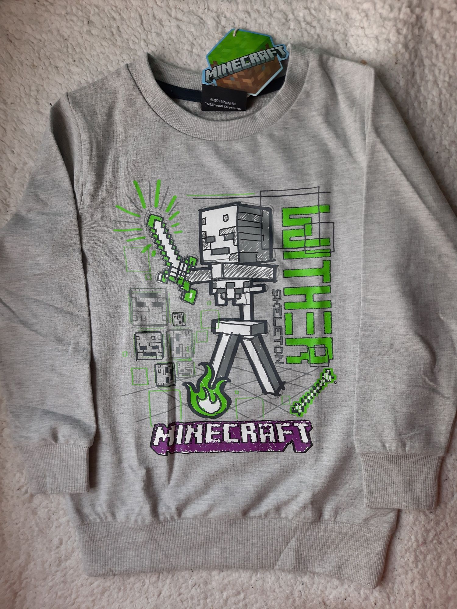 Minecraft spodnie,bluza nowe 110/116,122/128 ,134/140 ,146/152