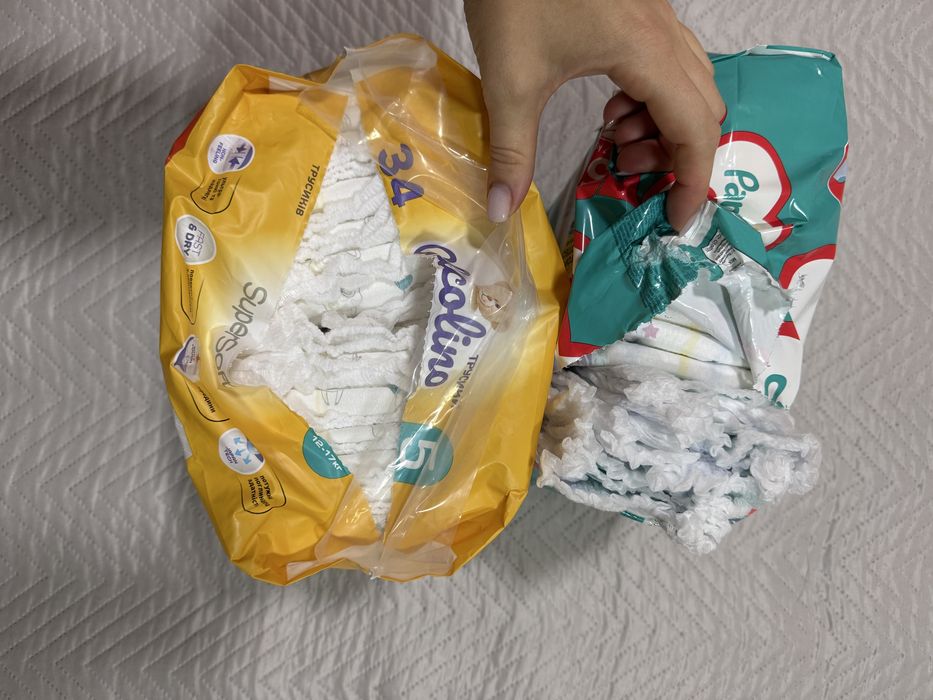 Підгузки розмір 5, 2 відкриті упаковки