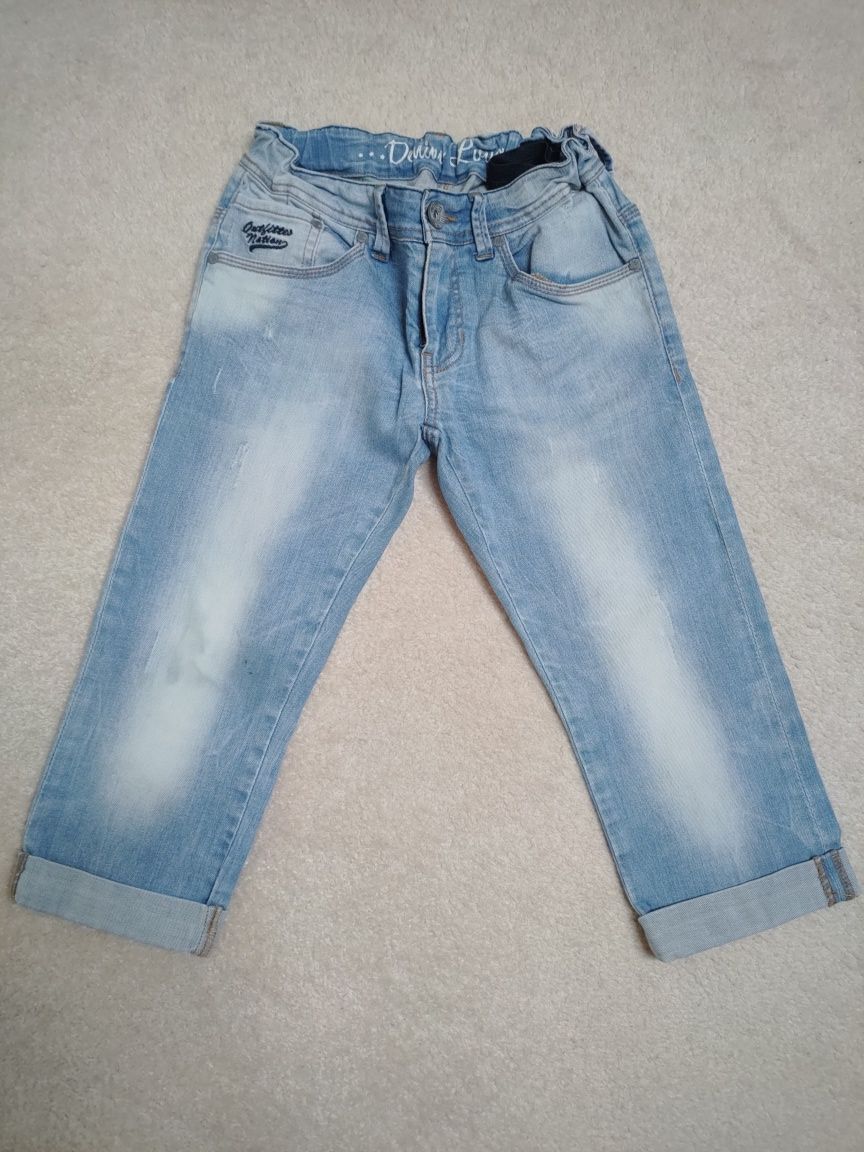 Jeansy chłopięce  letnie 3/4 Denim rozmiar 152