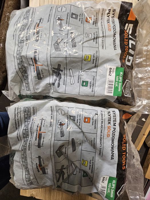 Klipsy,  krzyżyki  3mm samipoziomy