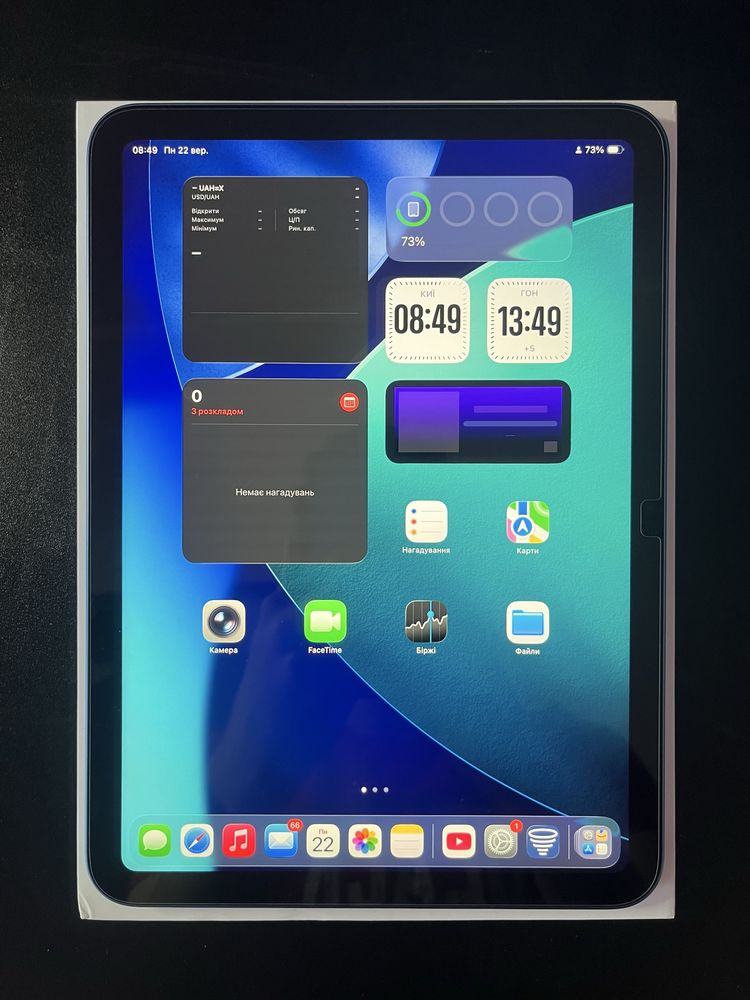 Планшет Apple iPad 10.9 64GB, Wi-Fi (Blue) 2022 OPEN BOX
