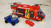 Śmigłowiec ratowniczy z samochodzikiem terenowym (helikopter 56 cm)