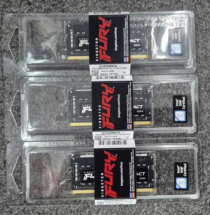 Kingston Fury SODIMM DDR4-3200 16384MB PC4-25600 Impact Black