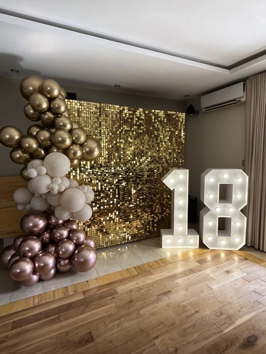 Ścianki balonowe, personalizowane dekoracje, dekoracje stołu
