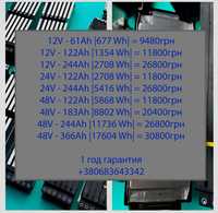 Сборка Li-ion (Литий ион) 12в / 24v /48v / Акумулятор / 60а 120а /240а