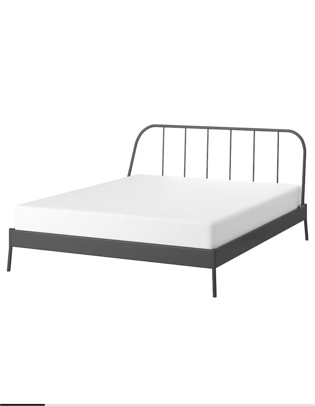 Ładne łóżko szare metalowe ikea 160x200 2x stelaże  stan bdb
