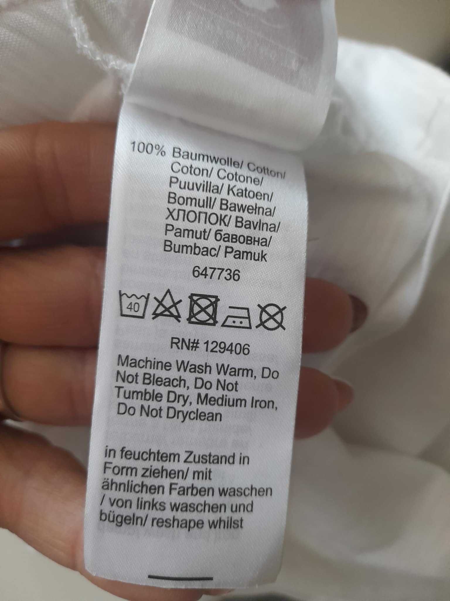 Bawełniany t-shirt z długim rękawem dla Pana plus size