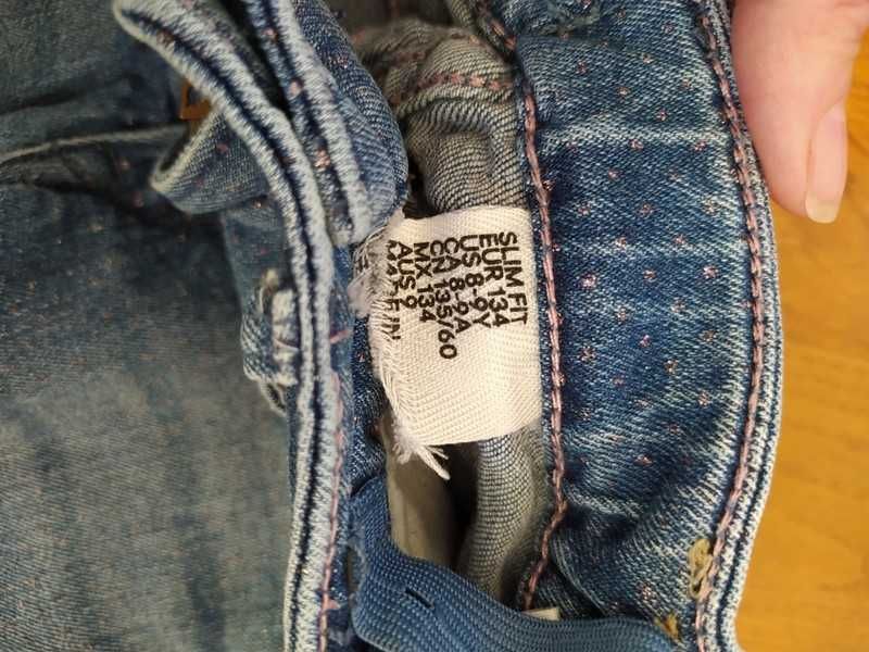 Jeansy slim fit, H&M, roz 134