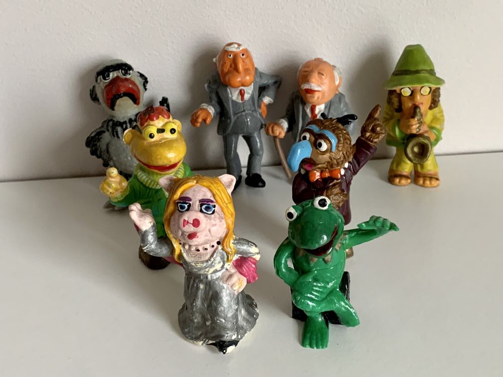 Muppety gumowe figurki PRL Muppets Kermit Gonzo Statler Waldorf Piggy