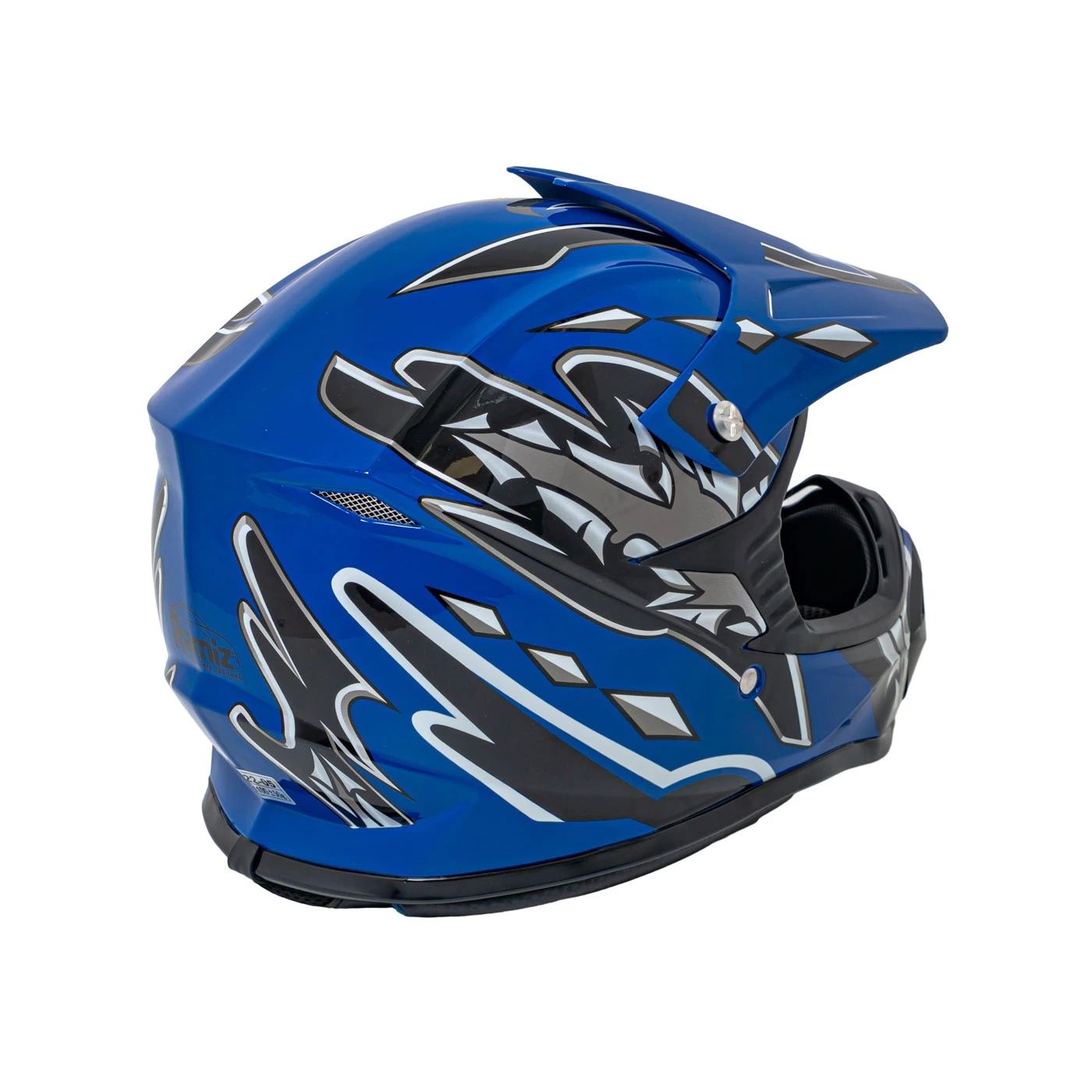 Kask Motocyklowy Enduro Niebieski L