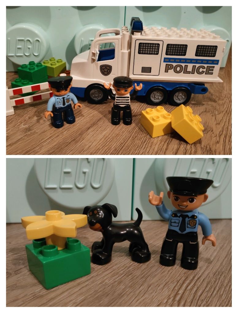 2 zestawy Lego duplo 5678 + 5680 policjant furgonetka gratis