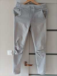 Spodnie jeans a'la dres jegginsy washed szare M Cocomoda