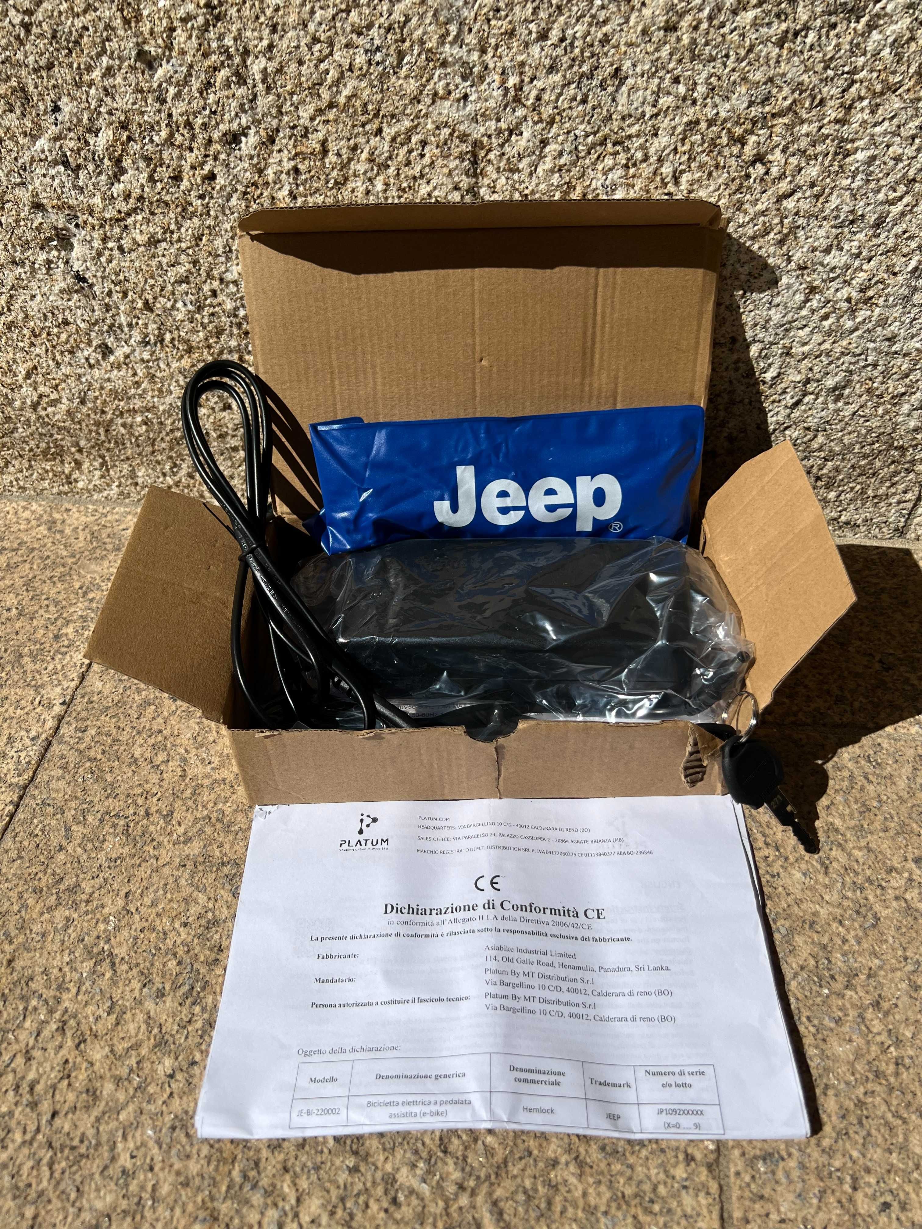 Bicicleta Elétrica Jeep com 0 Km + Acessórios -> e-bike JE-BI-220002