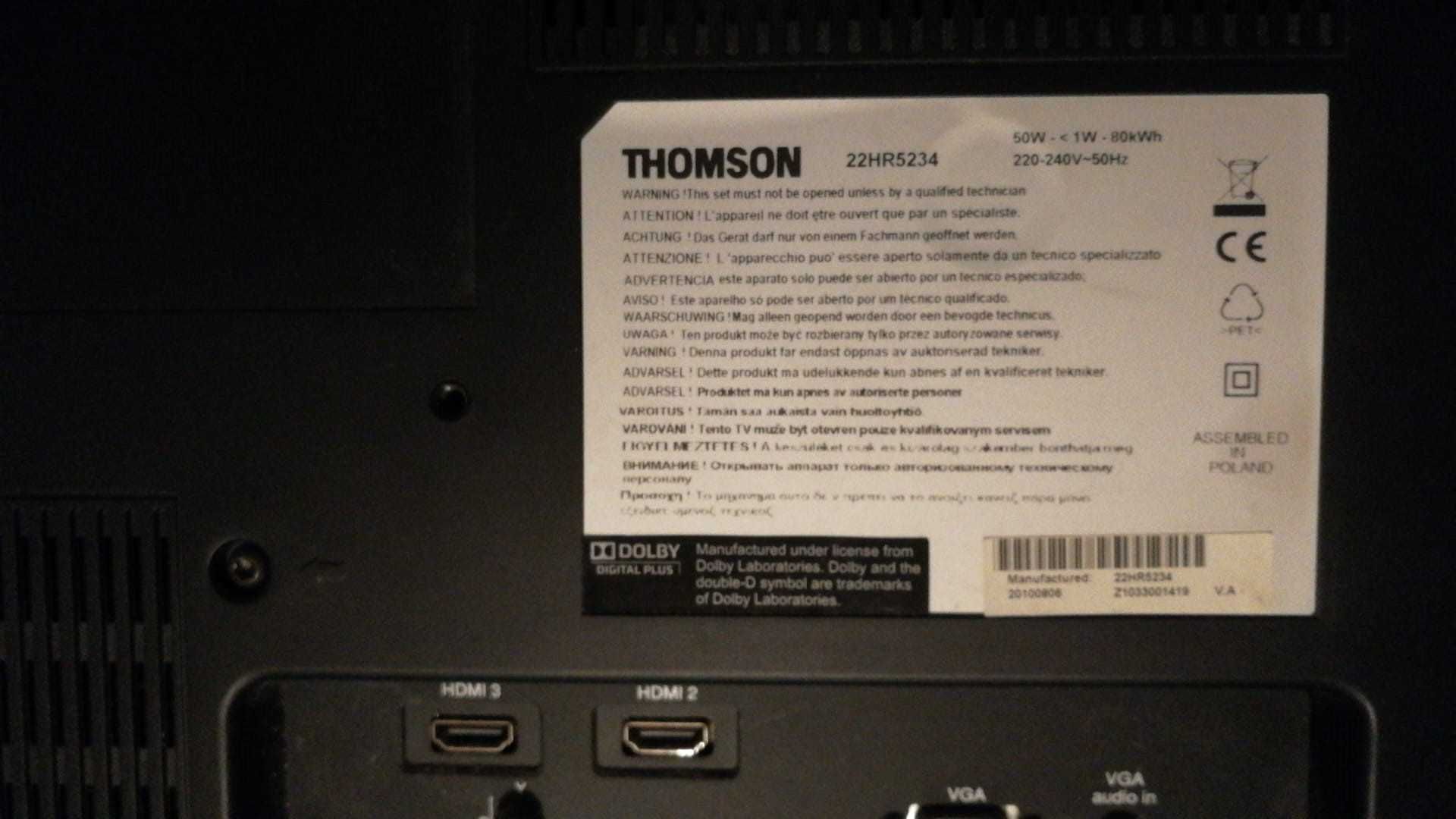 Telewizor Thomson 22HR5234 22 cale