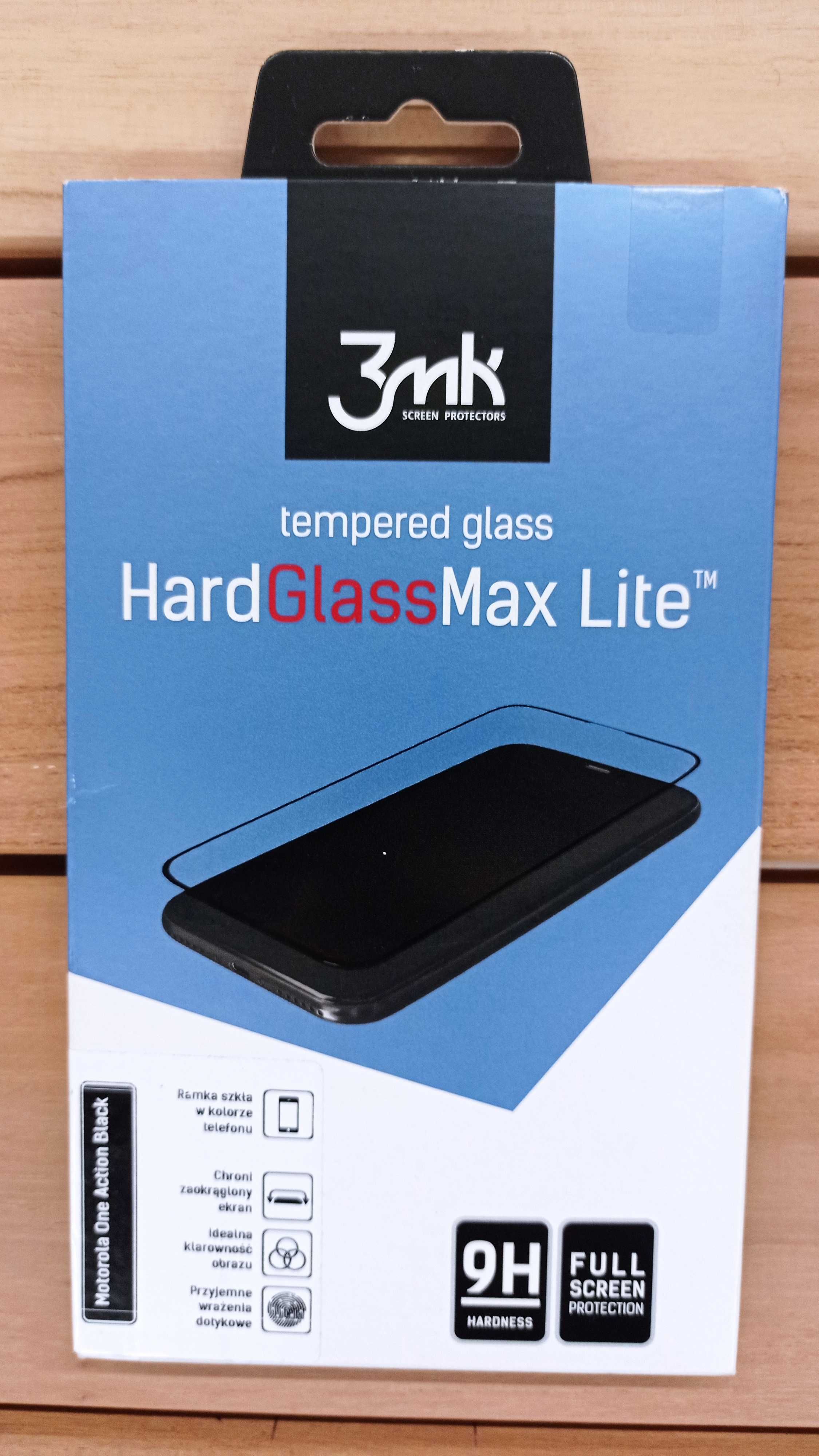 Motorola One Action Black - 3mk HardGlass Max Lite