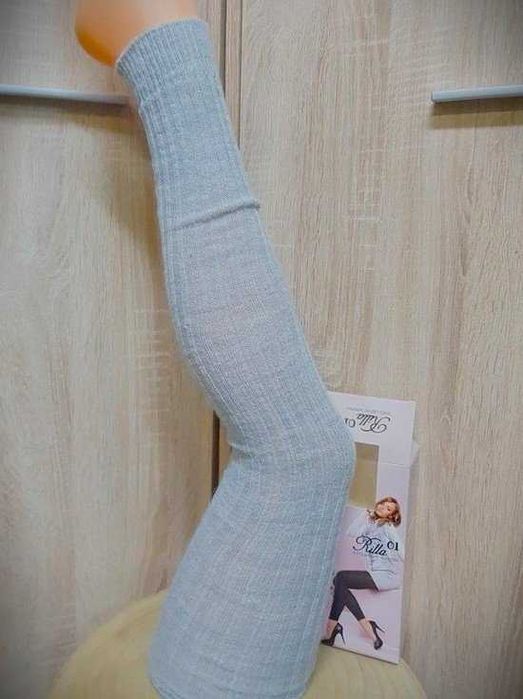 Jasne legginsy z moherem i akrylem rozmiar XS-S NOWE