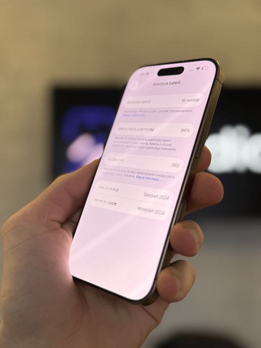 RATY 0% iPhone 16 Pro 128GB BATERIA 94% GWARANCJA 12 miesiecy!!!