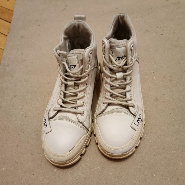 Білі черевики шкіра 37 р.