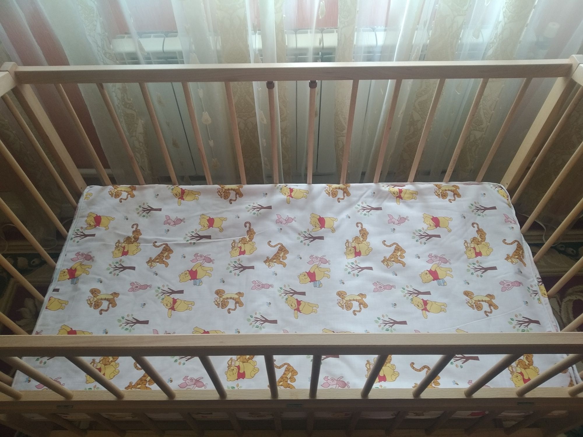 Дитяче ліжко-маятник з шулядою і матрацом
