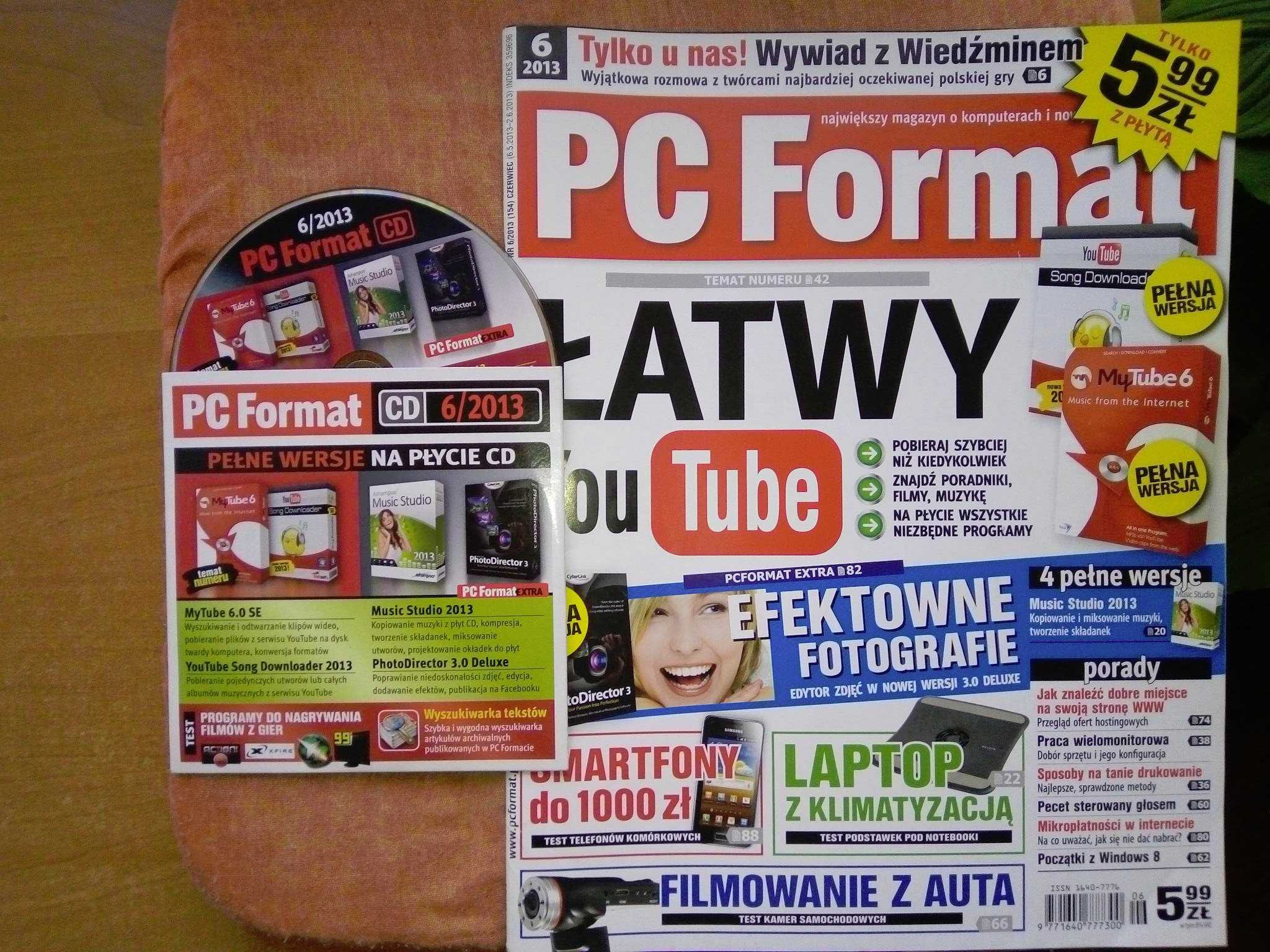 PC Format 6 2013 czerwiec (154) Gazeta + płyta CD Czasopismo