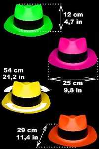 Zestaw fluorescencyjnych czapek