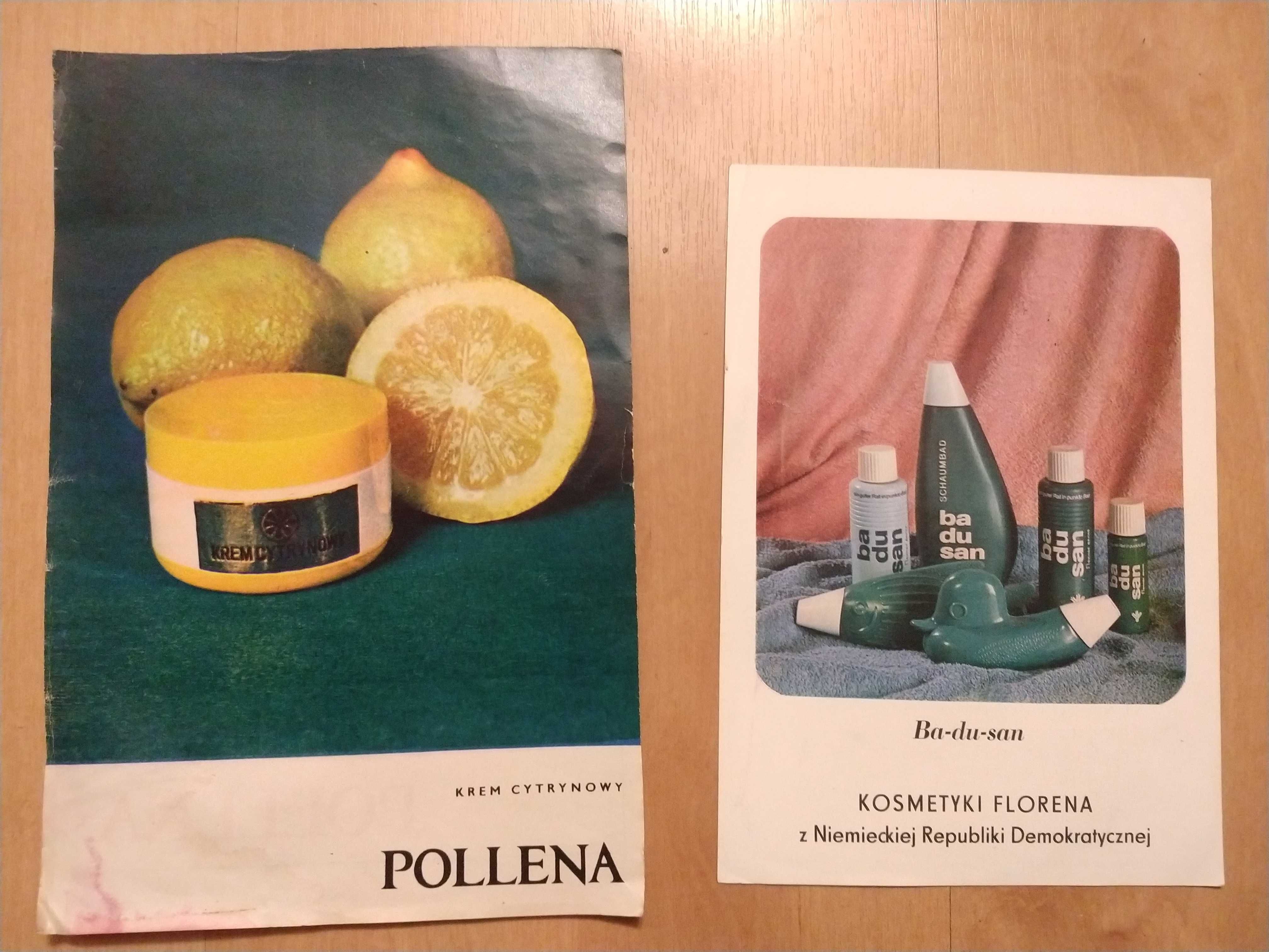Prospekt reklamowy kosmetyków Pollena i Florena z NRD