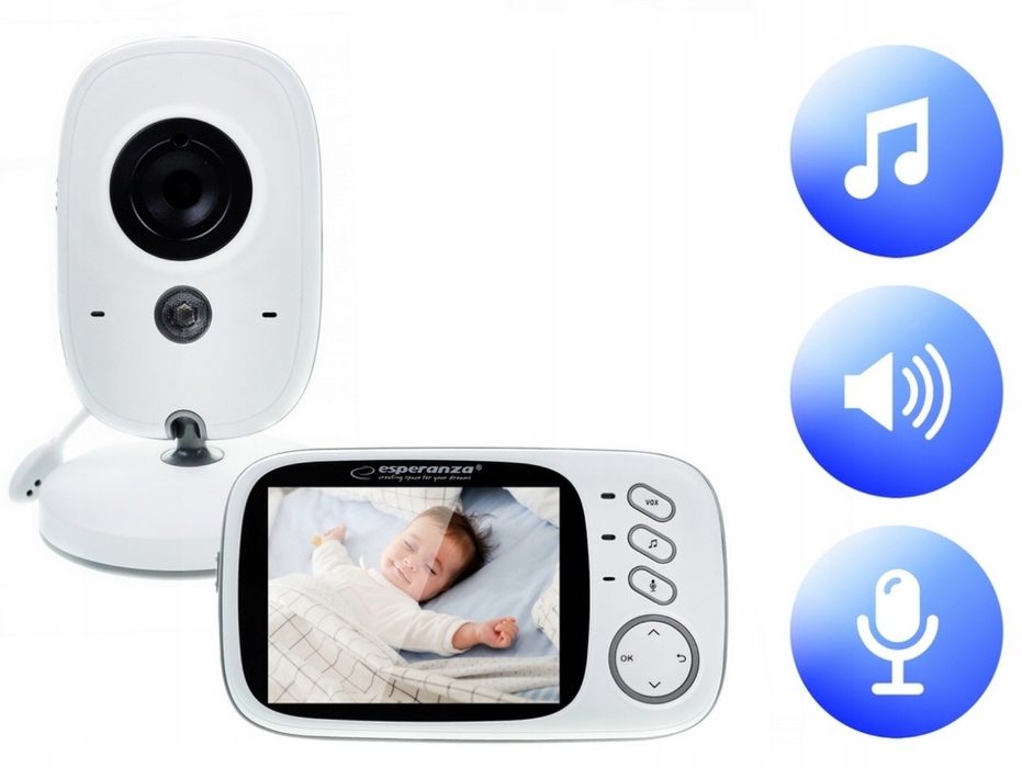 NIANIA ELEKTRONICZNA Kamera na żywo LCD tryb nocny ekran LCD z mikrofo