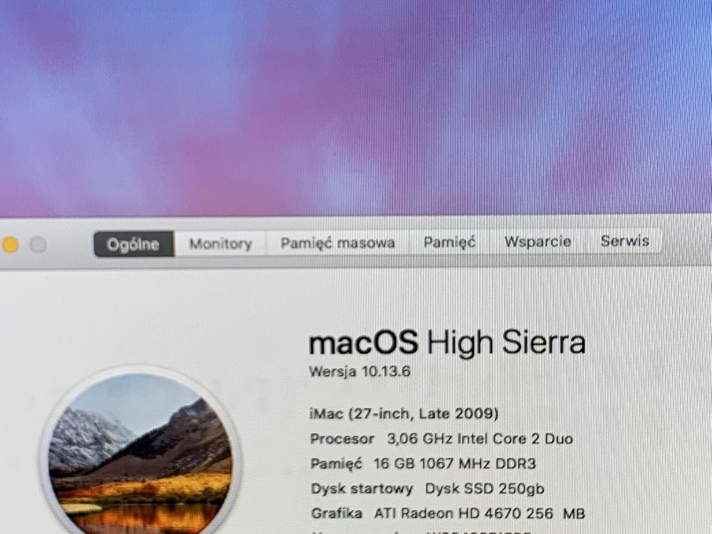 Komputer Apple Imac - 27 cali - 2009 - 16gb ram - 2xSSD - 100% sprawny