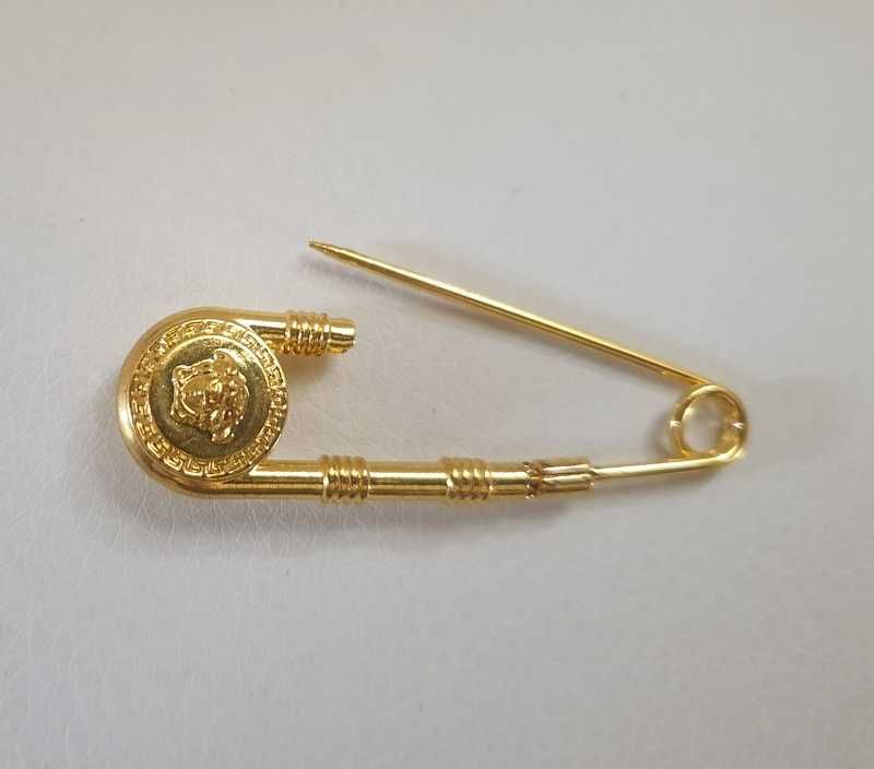 Agrafka Meduza Versace broszka nowa 7,4cm w kolorze złota