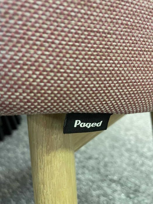 Krzesło Pagged/ Fotel/Krzesło do jadalni/Drewniane nogi/Tapicerowane