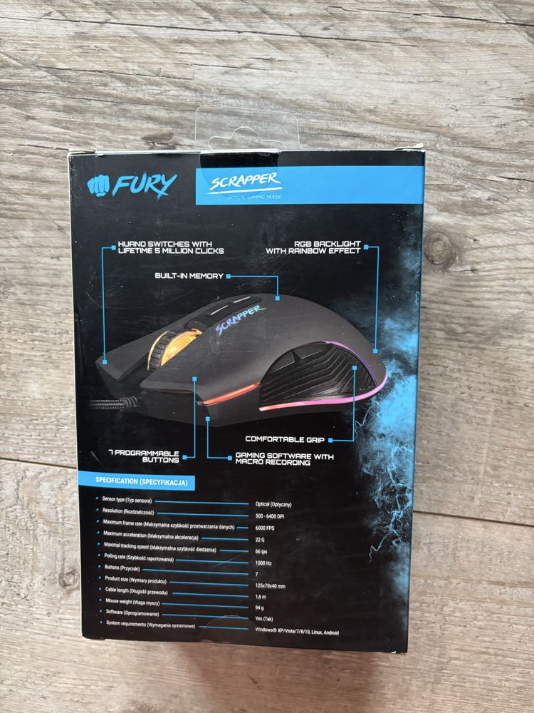 scrapper gaming mouse myszka dla graczy