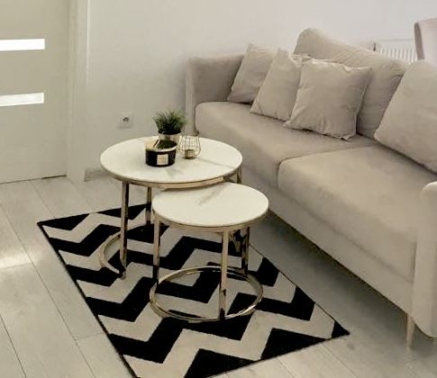 Dywan Ikea beżowo czarny