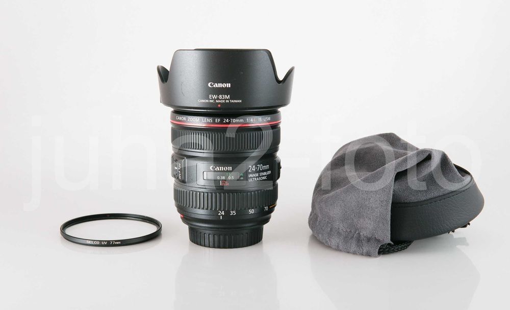 Canon EF 24-70 f/4L IS USM, stan bdb., filtr UV