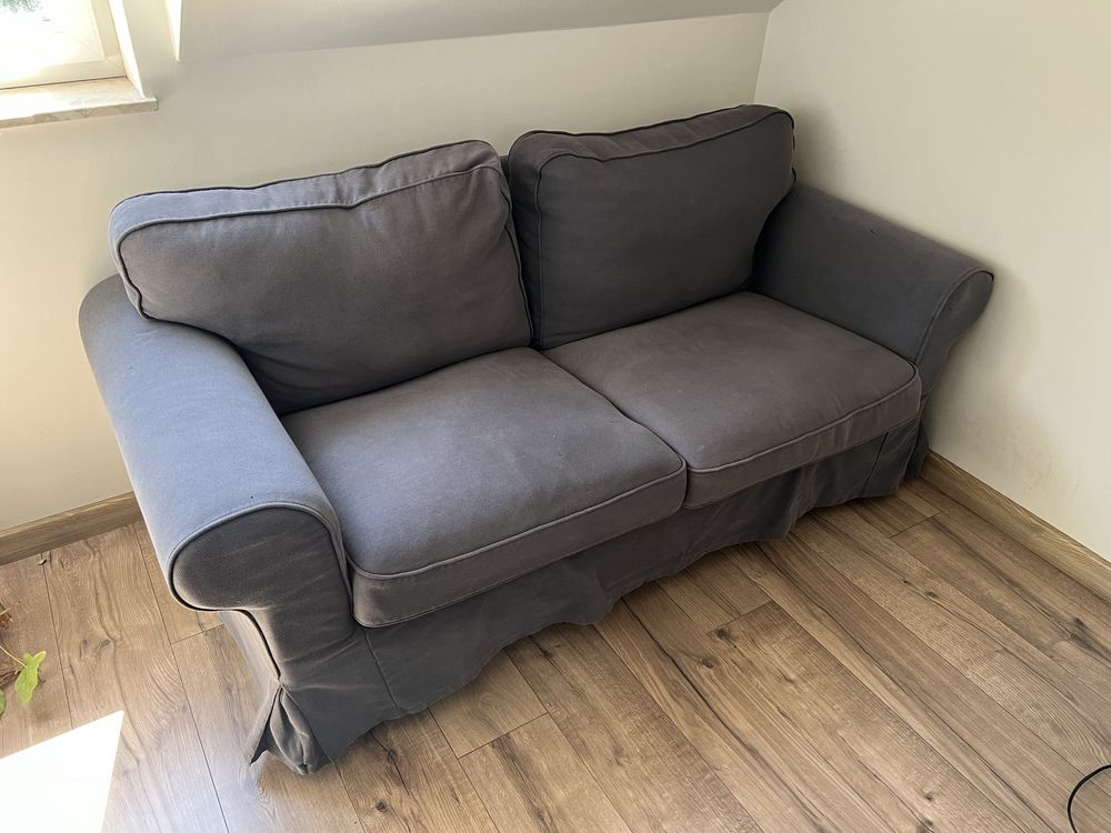 EKTORP Sofa 2-osobowa, Hakebo ciemnoszary IKEA