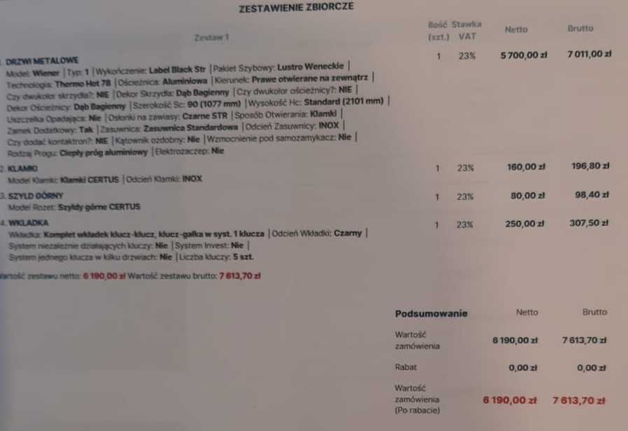 Drzwi zewnętrzne Erkado Wiener 1 dąb bagienny 90P prawe na zew.