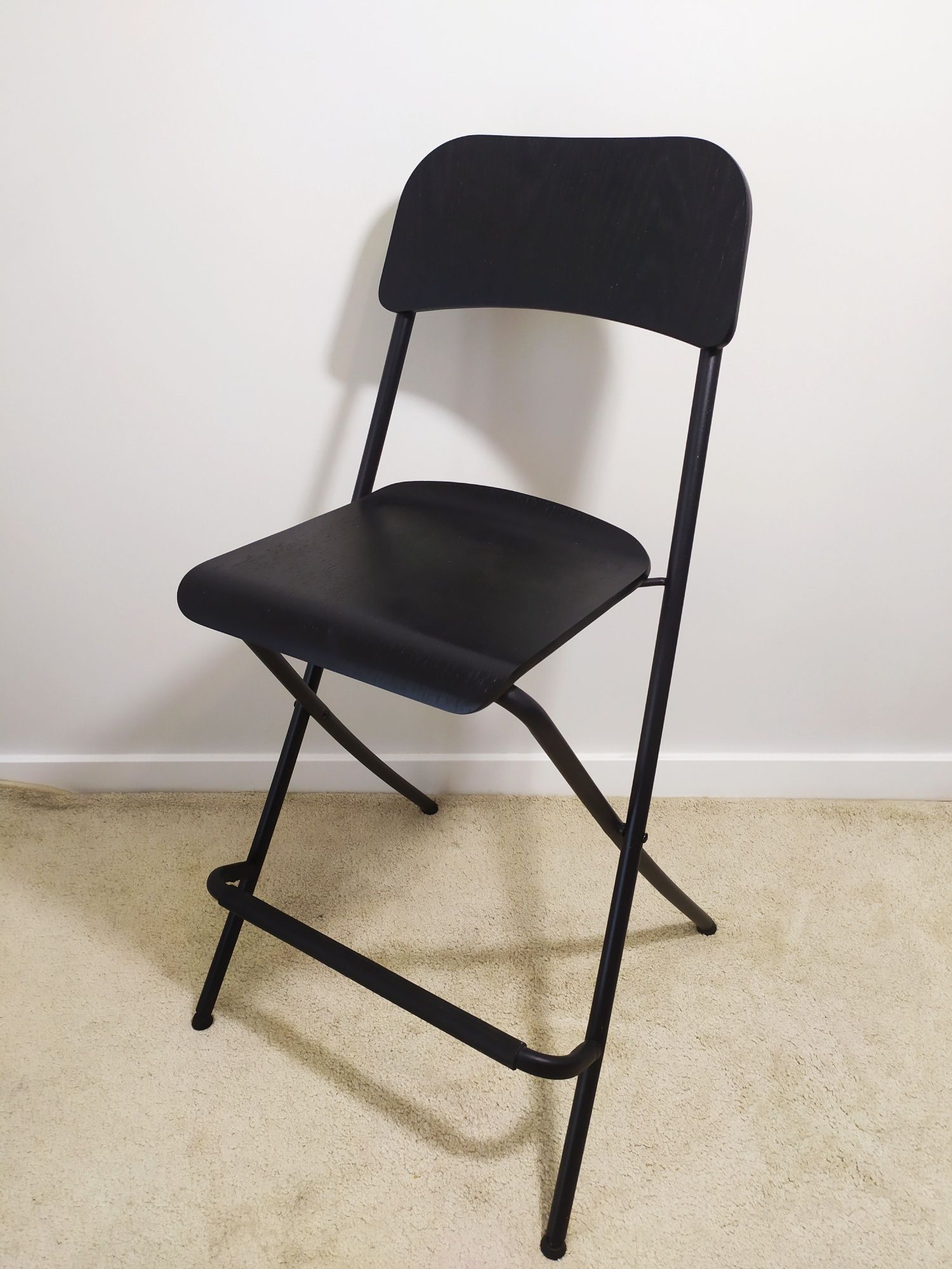 Ikea Franklin Hoker Krzesło Taboret Składany Czarny