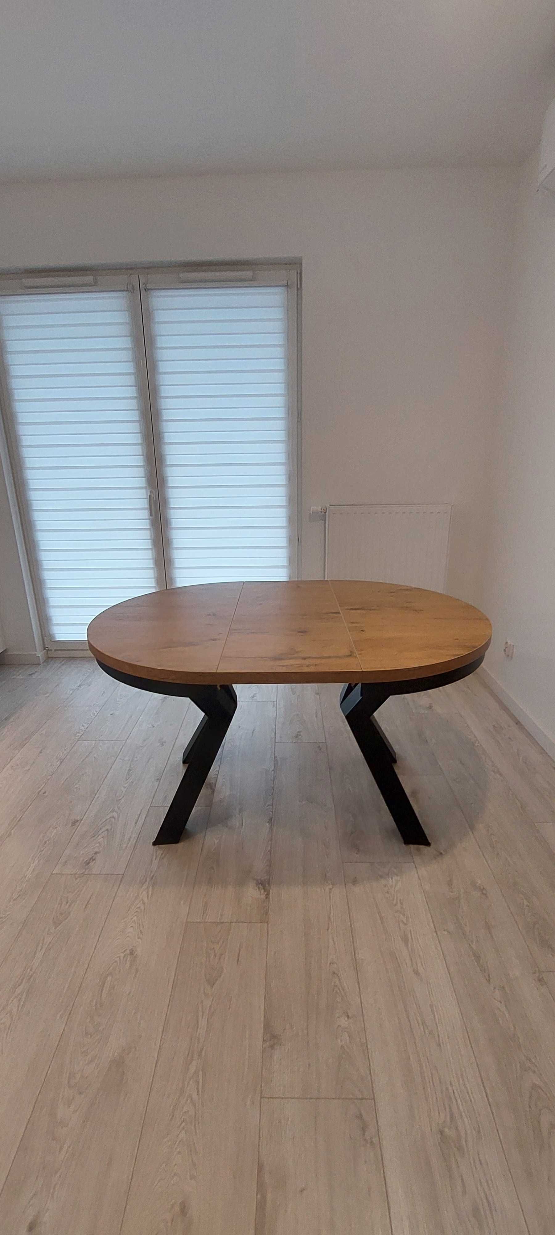 Stół loftowy okrągły rozkładany 100cm