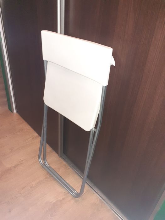 Krzesła Ikea 3 sztuki składane białe