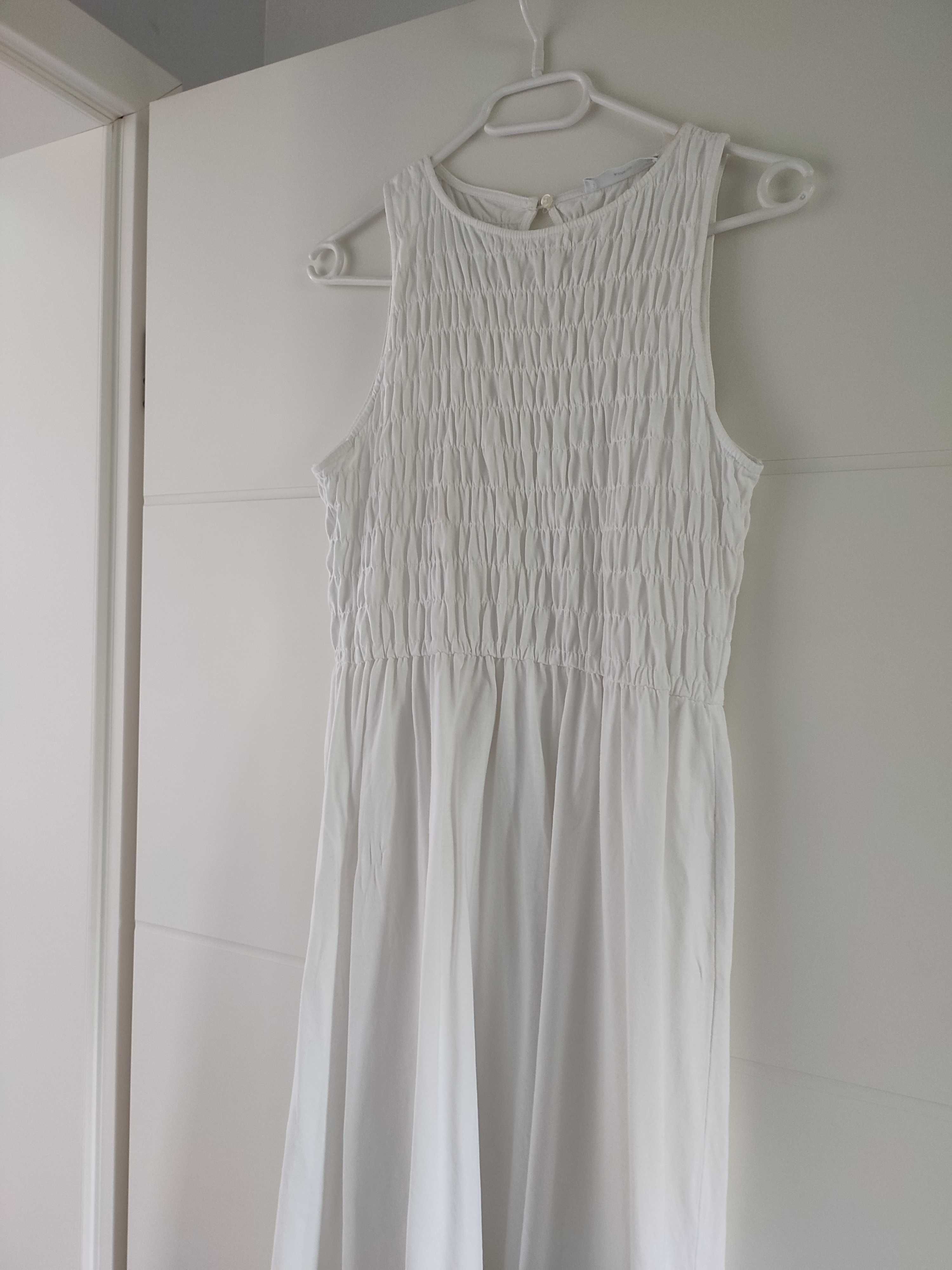 Biała bawełniana sukienka Mango xs