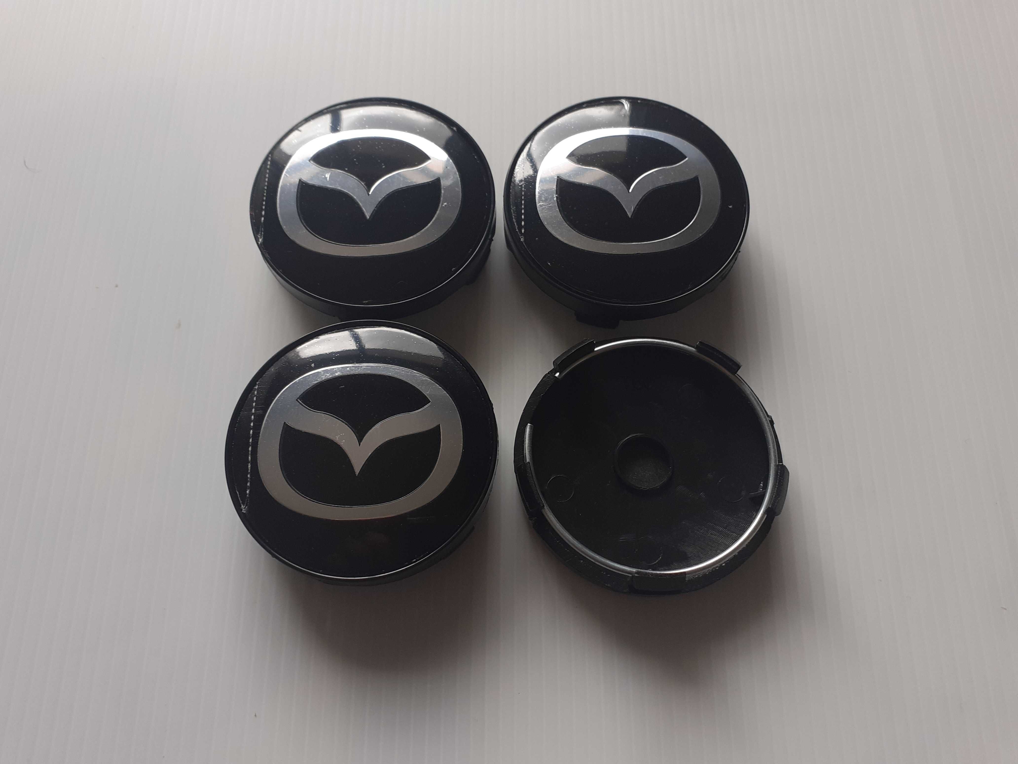 Centros/tampas de jante completos Mazda com 52, 56, 60, 65 e 68 mm