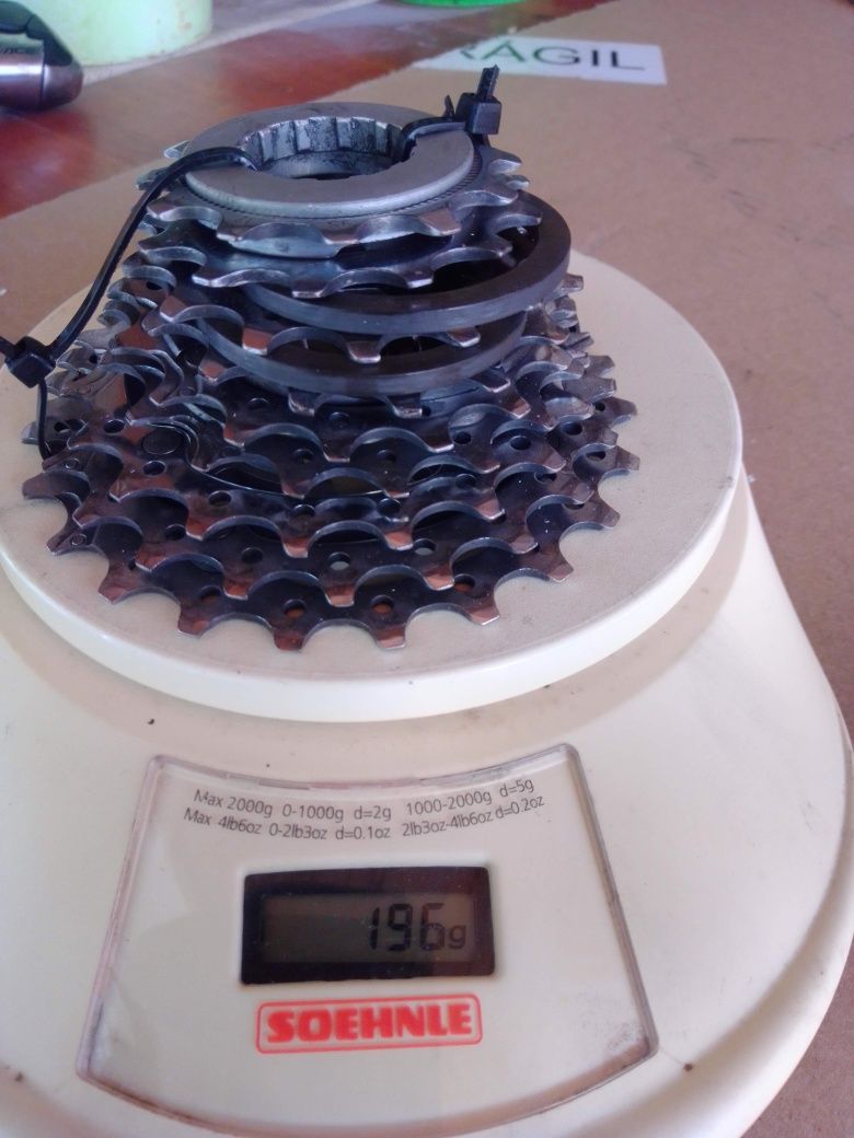 Cassete Shimano 9v e corrente Sram como nova