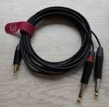 Kabel Red's Music Jack 3,5 mm na 2xJack 6,3 mm. 5 metrów