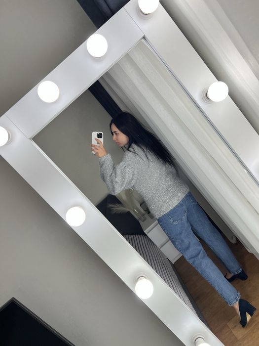 Розкішний H&M светр светрик кофта тепла під горло пуловер з люрексом