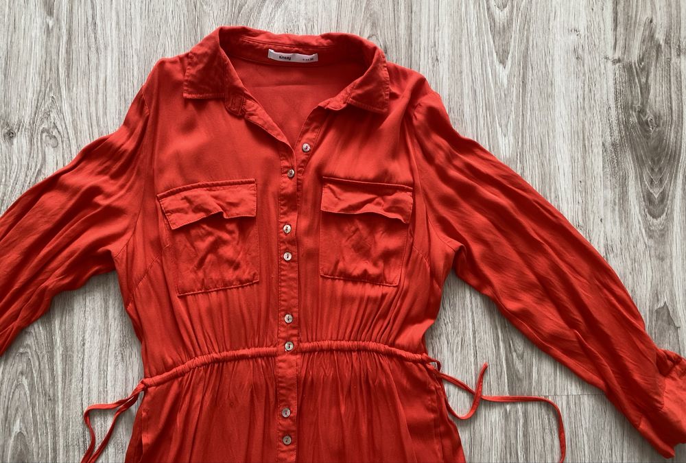 Czerwona sukienka Sinsay m wiskoza